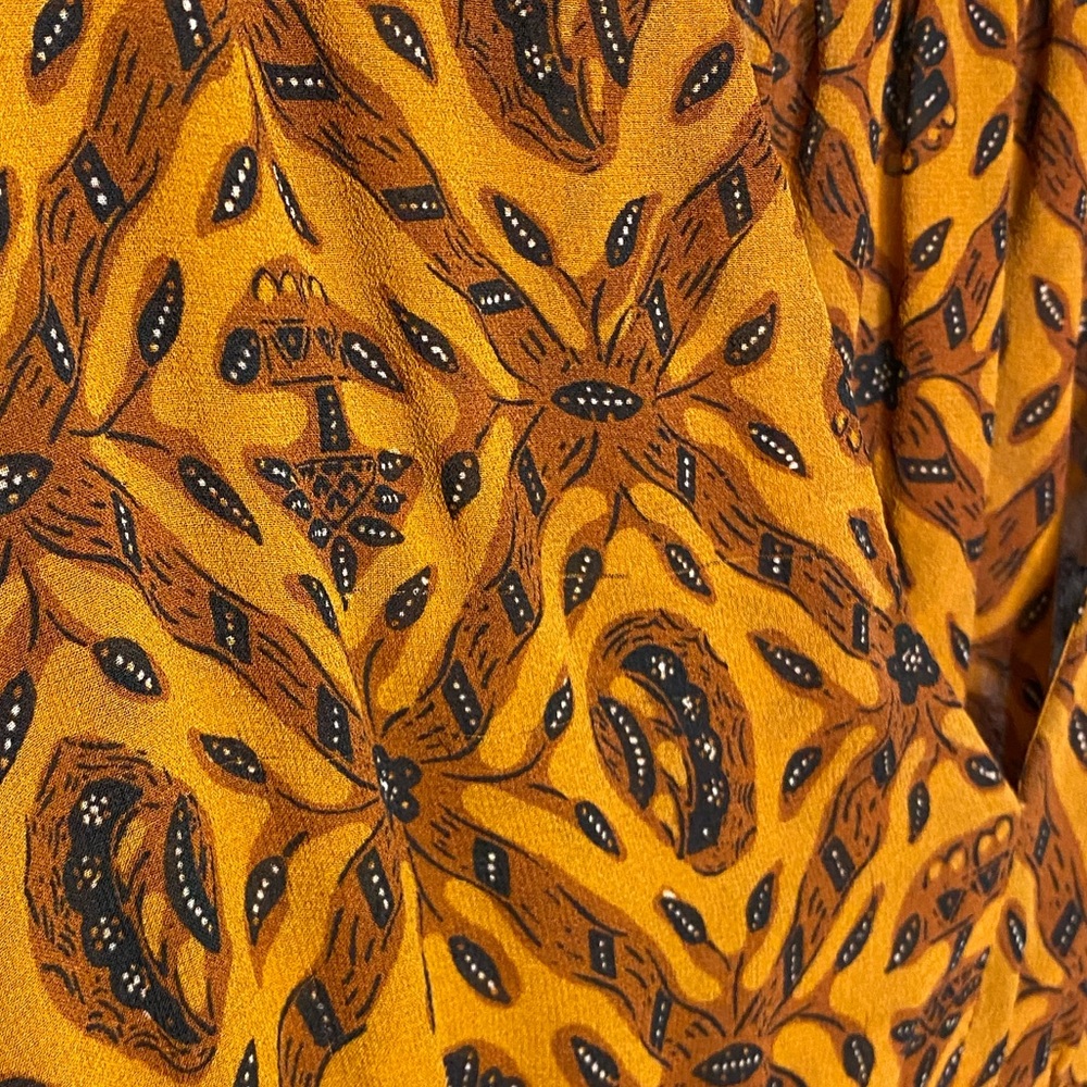 Ulla Johnson Anika Printed Midi Silk Dress Burnt … - image 8